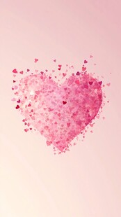 粉色爱心浪漫背景图