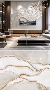 现代客厅大理石背景墙设计