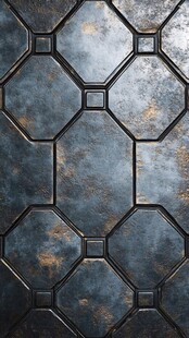 复古金属六边形拼接纹理