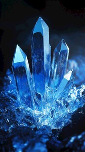 梦幻蓝色水晶簇