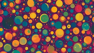 多彩圆点图案背景纹理