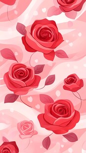 浪漫玫瑰粉色花卉背景图