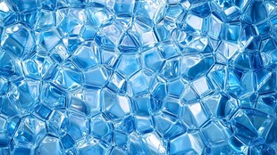 蓝色晶莹碎玻璃纹理背景