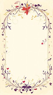花卉藤蔓装饰边框图案
