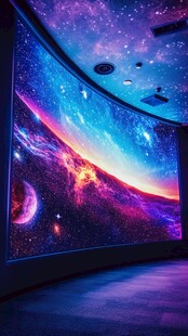 梦幻宇宙弧形大屏展示