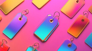 多彩渐变吊牌 视觉盛宴