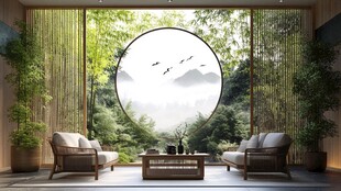 中式禅意茶室 自然景致环绕