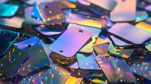 炫彩反光金属薄片堆叠