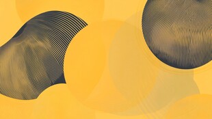 黄色背景抽象几何图形