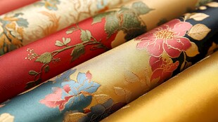 多彩中式花纹精美织物