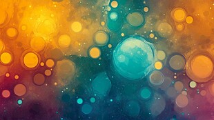 梦幻炫彩气泡背景图