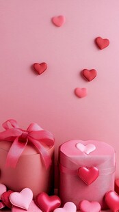 浪漫粉色系爱心礼品组合