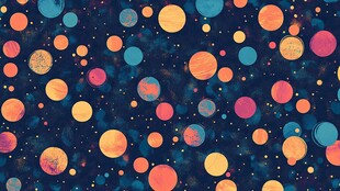多彩星球梦幻背景图案