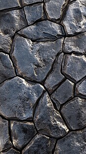 粗糙灰黑色石块拼接纹理