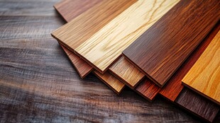 多样实木地板板材展示