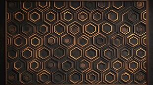 黑金六边形几何纹理背景