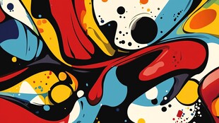 抽象涂鸦艺术图案