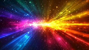 炫彩星光爆发背景图