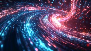 绚丽数字流光漩涡背景图