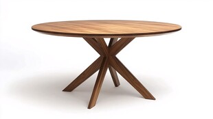 圆形实木餐桌 简约设计