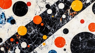 抽象几何圆点艺术图案