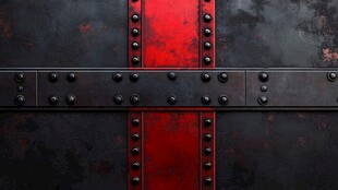 红黑金属铆钉质感背景