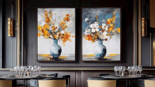 餐厅装饰画 花卉花瓶艺术