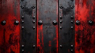 红黑金属板的复古质感