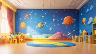 梦幻宇宙风儿童活动空间