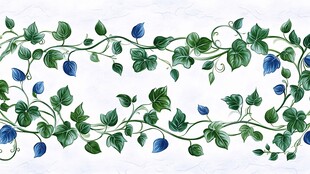 手绘藤蔓花卉装饰图案