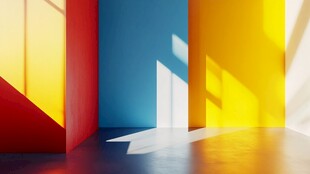 多彩光影空间艺术场景