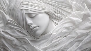 沉睡的纸艺少女