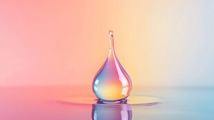 梦幻多彩水滴特写