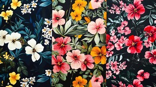 多彩花卉图案设计灵感