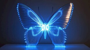 梦幻蓝光蝴蝶创意台灯