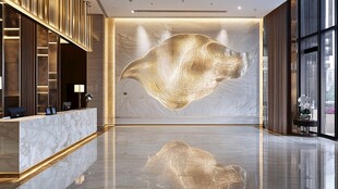 奢华大厅的艺术墙面装饰