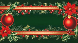 圣诞装饰边框背景图