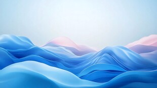 梦幻蓝粉渐变山水背景