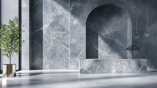 现代大理石室内空间景致