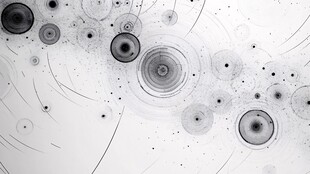 黑白抽象圆形图案背景
