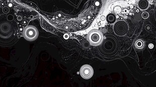 黑白动感圆圈抽象背景图