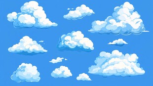 可爱卡通云朵素材