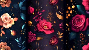 暗夜繁花图案设计