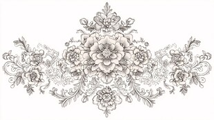 复古花卉纹样装饰图案