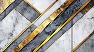 大理石金纹几何拼接背景