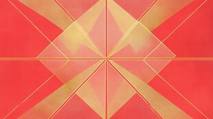 红色金色几何图案背景