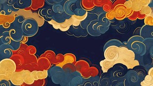 中式古典云纹背景图案