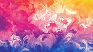 梦幻多彩流体花纹背景图