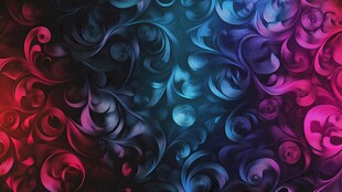 梦幻炫彩抽象花纹背景图