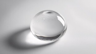 透明玻璃球特写